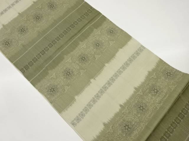 華文に抽象格子模様織出し全通袋帯【中古】【着】｜Kimono-Shinei　２号店