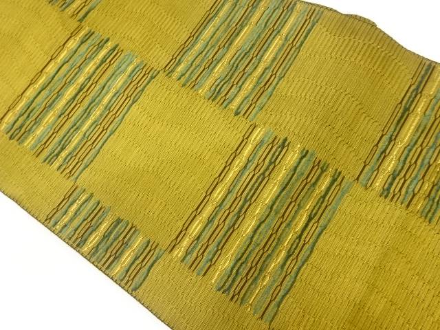 紙布モール変わり市松模様織出し名古屋帯【中古】【着】|Kimono-Shinei 2号店