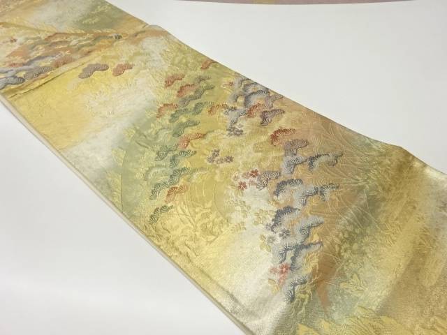 引箔山並に松模様織出し袋帯【中古】【着】 15,194円