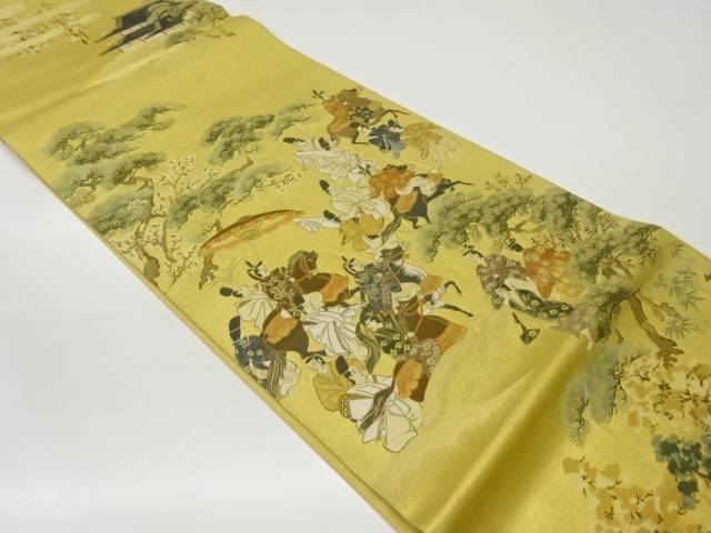 引箔松に大名模様織出し袋帯【中古】【着】