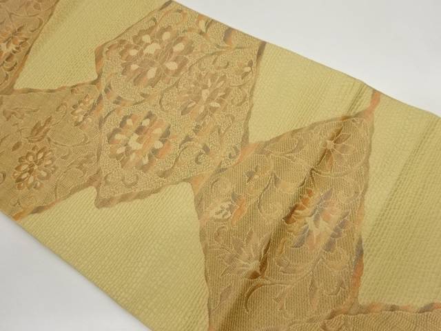 本場筑前博多花唐草模様織出し名古屋帯【中古】【着】｜Kimono-Shinei　２号店