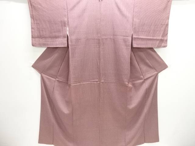 竹縞模様小紋着物【中古】【着】