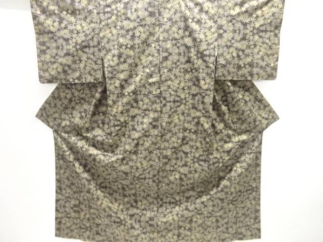 楓模様織り出し本場泥大島紬着物(5マルキ)【中古】【着】