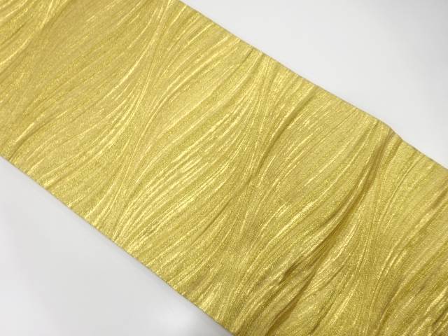 よろけ横段模様織出し袋帯【中古】【着】