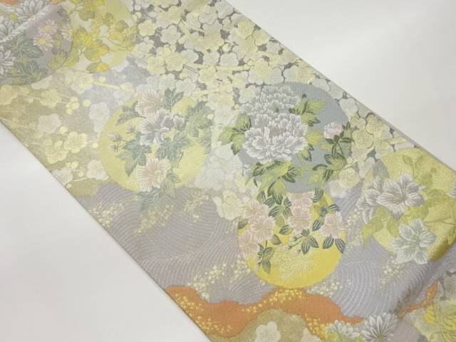 花葉模様織出し袋帯【中古】【着】｜Kimono-Shinei　２号店 21,825円