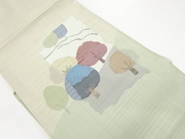 樹木模様織出し名古屋帯【中古】【着】｜Kimono-Shinei　２号店
