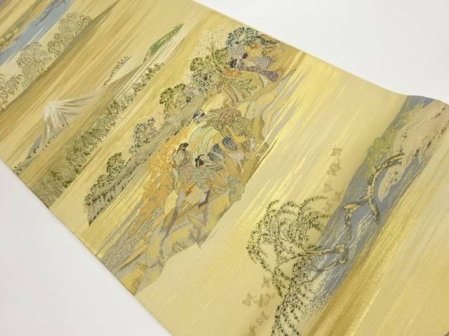 富士山に花見風景模様織出し袋帯【中古】【着】【袋帯】 15,836円