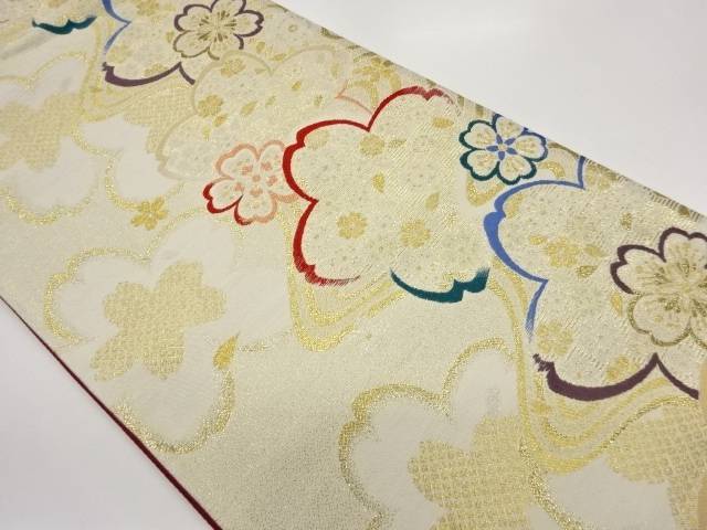 桜模様織出し袋帯【中古】【着】【袋帯】｜Kimono-Shinei　２号店