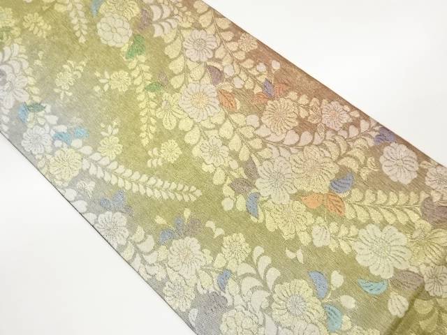 枝垂れ花々模様織出し袋帯【中古】【着】【袋帯】|Kimono-Shinei 2号店