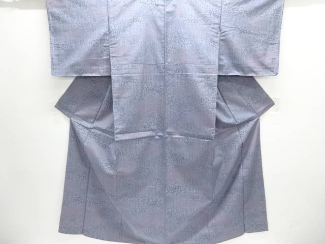 抽象模様織り出し手織り紬着物【中古】【着】【紬・お召し】