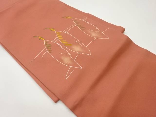 塩瀬抽象模様名古屋帯【中古】【着】【名古屋帯】 9,576円