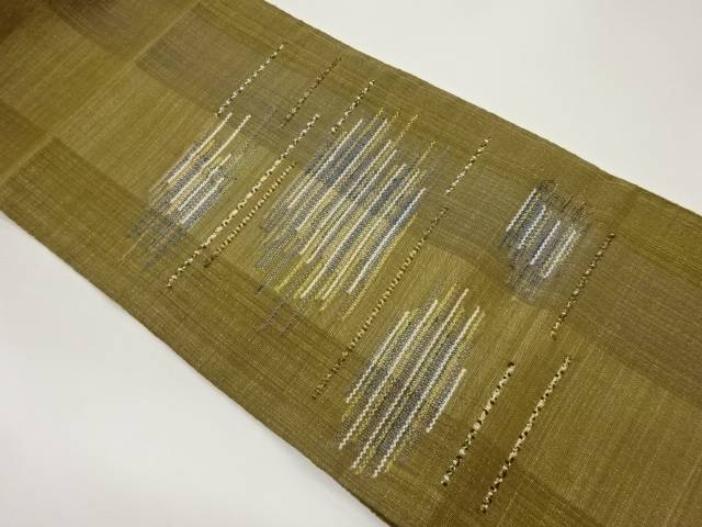 金紐通し横線模様織出し名古屋帯【中古】【着】【名古屋帯】｜Kimono-Shinei　２号店