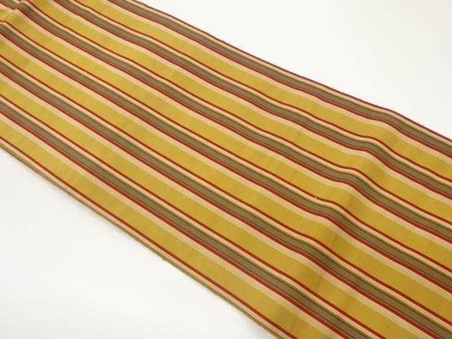本場筑前博多縞模様織出し名古屋帯【中古】【着】【名古屋帯】 10,804円
