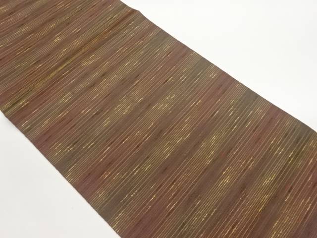変わり横線模様織出し名古屋帯【中古】【着】【名古屋帯】｜Kimono-Shinei　２号店