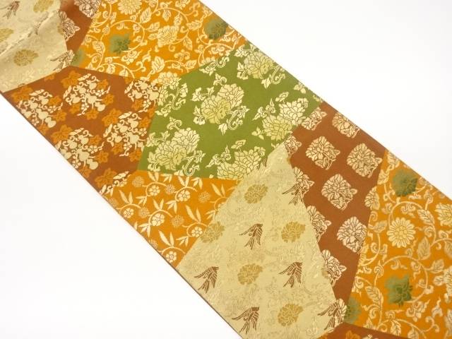 切り嵌め風花唐草模様織出し袋帯【中古】【着】【袋帯】 11,396円