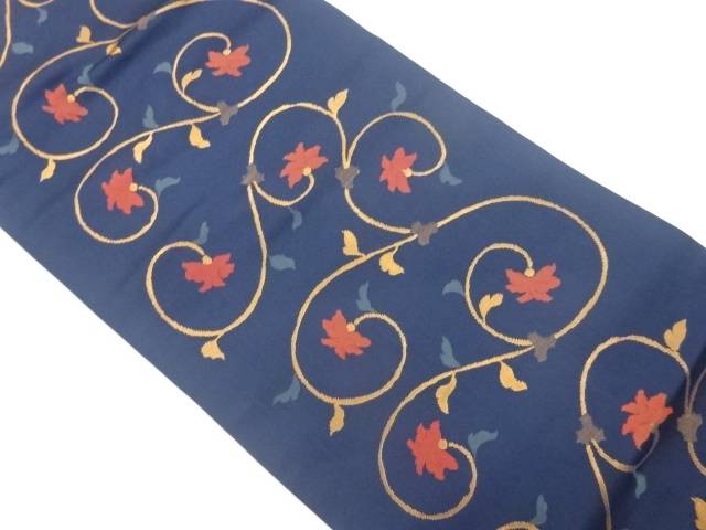花唐草模様織出し名古屋帯【中古】【着】【名古屋帯】 8,820円