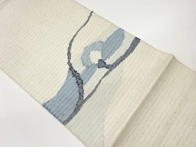 紙布抽象枝花に花模様織出し袋帯【中古】【着】【袋帯】|Kimono-Shinei 2号店