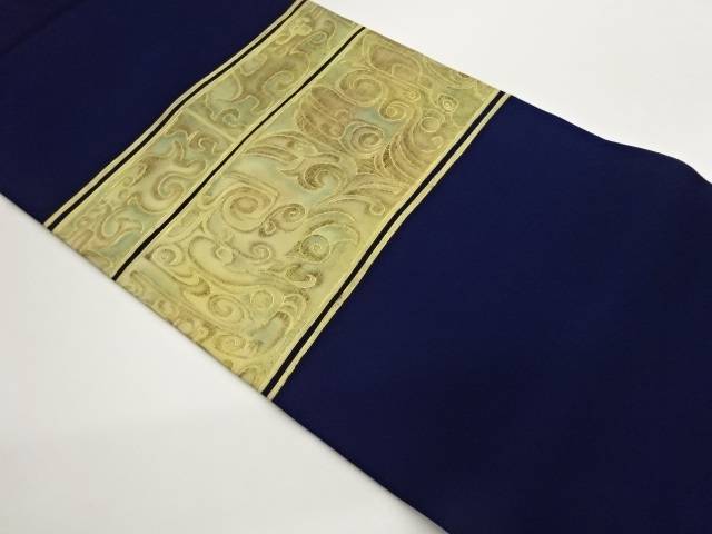 塩瀬金彩横段に抽象模様名古屋帯【中古】【着】【名古屋帯】 9,828円