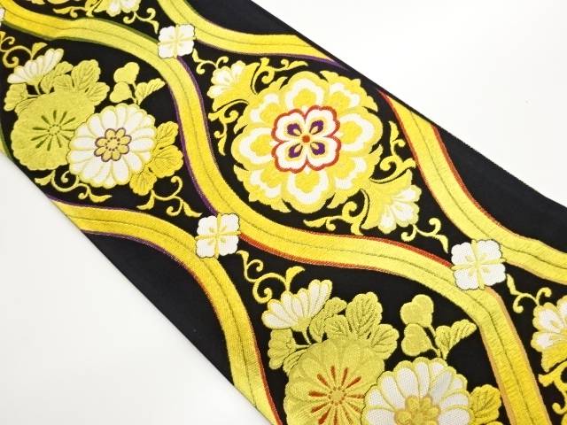 立涌に菊唐草・華紋模様織出し袋帯【中古】【着】【袋帯】｜Kimono-Shinei　２号店