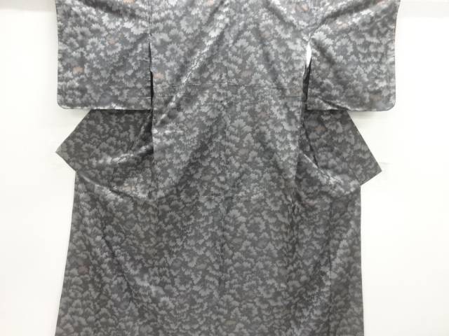 未使用品　枝葉模様織出し西陣お召し着物【着】【紬・お召し】