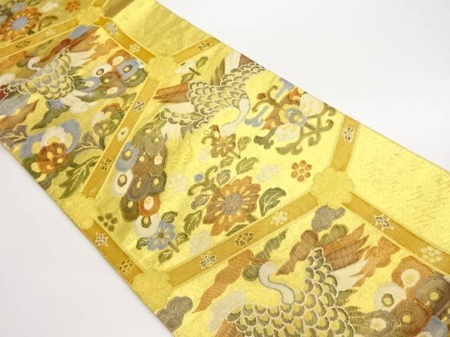 佐賀錦亀甲に鳳凰・紗綾形・草花模様織出し袋帯【中古】【着】【袋帯】｜Kimono-Shinei　２号店