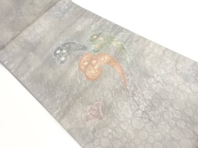 じゅらく製　ふくれ織抽象模様織出し袋帯【中古】【着】【袋帯】