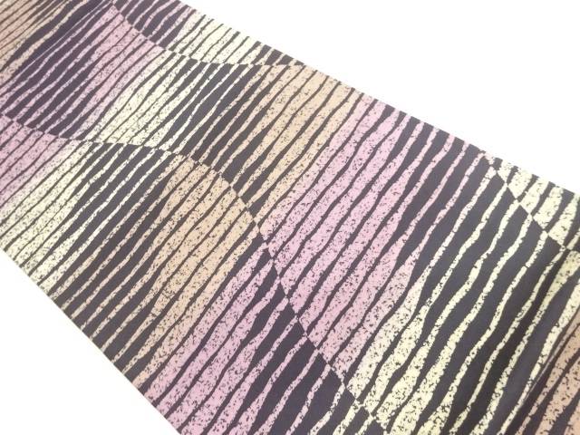 変わり横縞模様全通洒落袋帯【中古】【着】【袋帯】