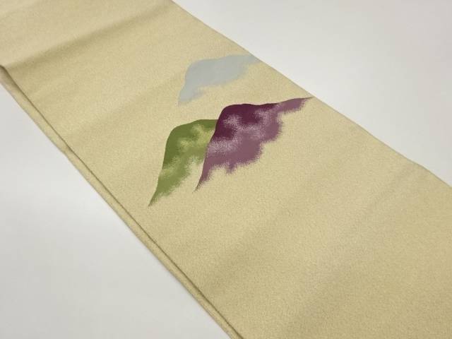 綴れ山模様織出し名古屋帯【中古】【着】【名古屋帯】