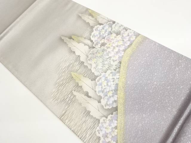 金彩草木風景模様刺繍袋帯【中古】【着】【袋帯】