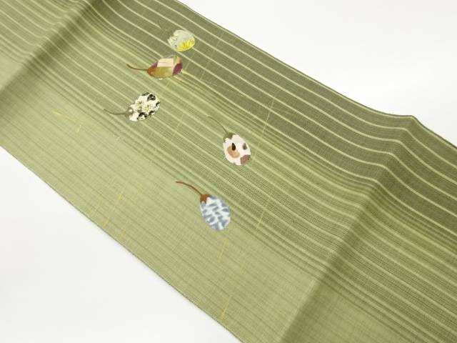 パッチワーク刺繍金銀彩抽象実模様織出し名古屋帯【中古】【着】【名古屋帯】