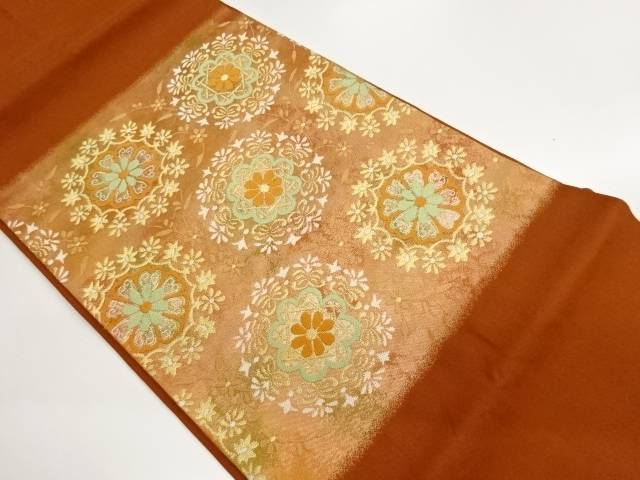 華文模様織出し名古屋帯【中古】【着】【名古屋帯】