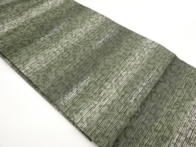 紙布引箔抽象模様織出し名古屋帯【中古】【着】【名古屋帯】