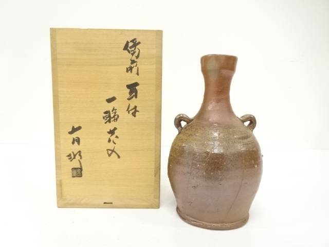 楽天市場】【中古】11代長岡空権造 楽山焼 耳付花生 出雲焼 花入 耳付