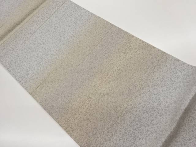 金駒刺繍金通し抽象横段模様織出し全通袋帯【中古】【着】【袋帯】