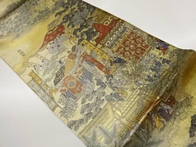引箔祇園祭・葵祭・時代祭模様織出し袋帯【中古】【着】【袋帯】|Kimono-Shinei 2号店