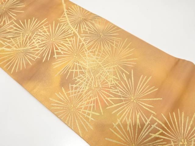 唐松模様織り出し　袋帯【中古】【着】【袋帯】