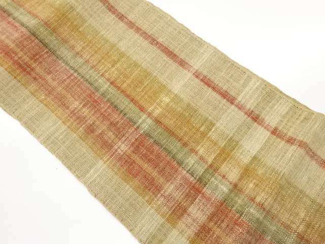紗紬変わり縞模様織出し名古屋帯【中古】【着】【名古屋帯】｜Kimono-Shinei　２号店 20,370円