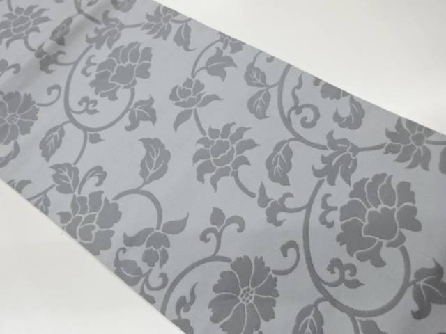 花唐草模様織出し名古屋帯【中古】【着】【名古屋帯】