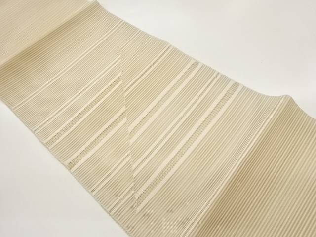 絽綴れ変わり織横段模様織出し名古屋帯【中古】【着】【名古屋帯】