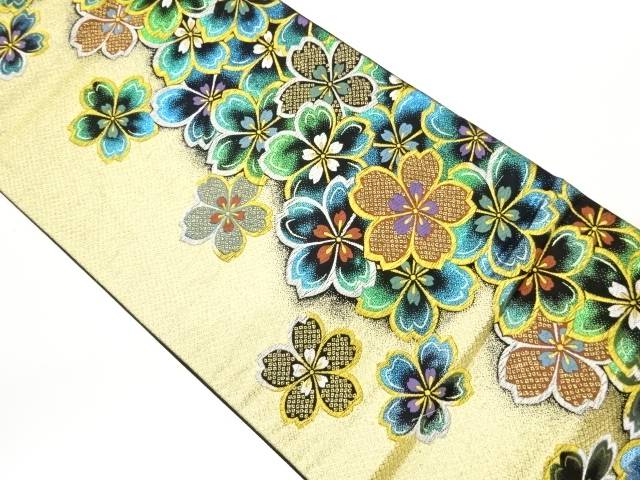桜尽くし模様織出し袋帯【中古】【着】【袋帯】
