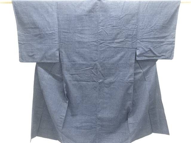 木綿本場久留米書生絣単衣男物着物【アンティーク】【中古】【着】【木綿】
