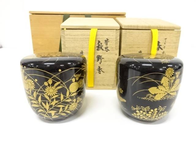 楽天市場】（三月◇特売品）平安蒔絵師 一瓢斎作 菊桐蒔絵大棗 黒真塗