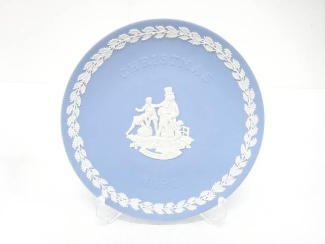 楽天市場】ウェッジウッド ジャスパー イヤープレート 2004 陶器 青