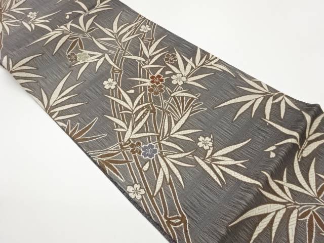 すくい織竹に桜模様織出し袋帯【中古】【着】【袋帯】｜Kimono-Shinei　２号店