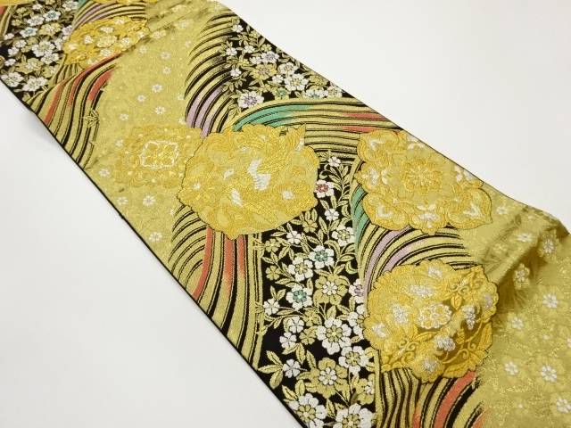 花鳥に華文・草花・曲線模様織出し袋帯【中古】【着】【袋帯】|Kimono-Shinei 2号店