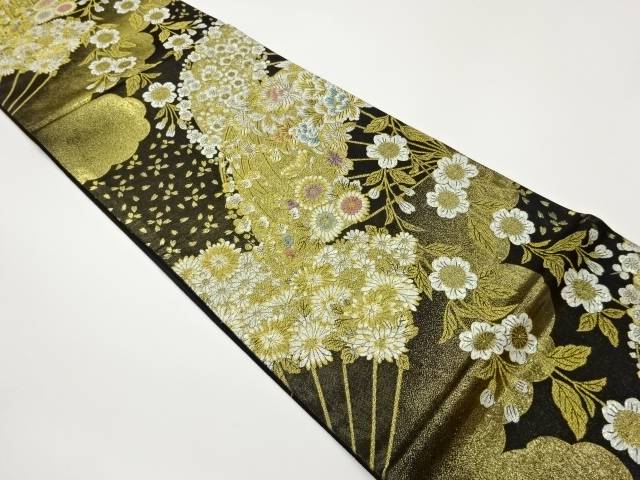 扇に花々・雲模様織出し袋帯【中古】【着】【袋帯】|Kimono-Shinei 2号店