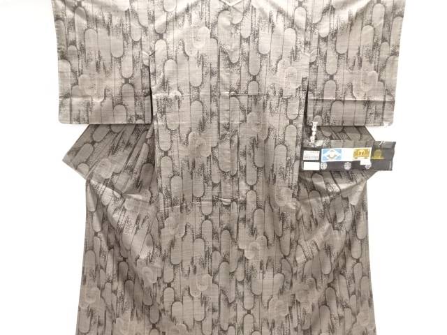 抽象模様織り出し本場泥大島紬着物(5マルキ)【中古】【着】【紬・お召し】