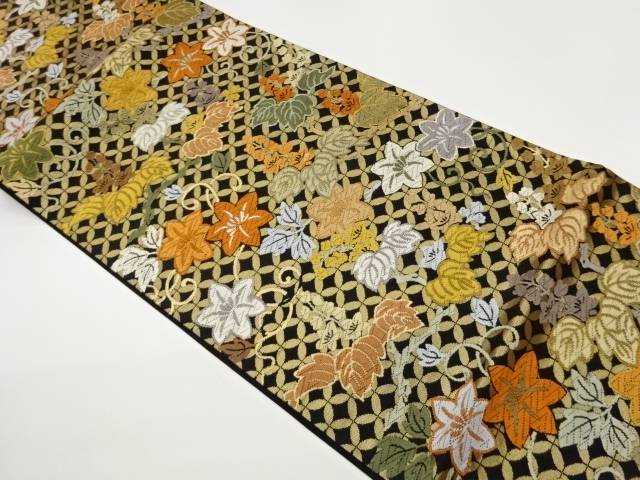七宝に桐・花唐草模様織出し袋帯【中古】【着】【袋帯】|Kimono-Shinei 2号店