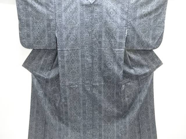 更紗模様織り出し本場薩摩大島紬着物(5マルキ)【中古】【着】【紬・お召し】