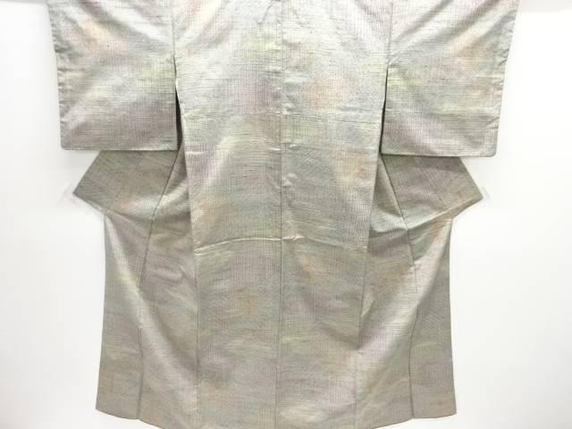 変わり格子織り出し手織り紬着物【中古】【着】【紬・お召し】